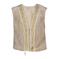 KIEstone Meisjes gilet - Plum - Zand