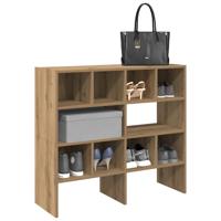 VidaXL Schoenenrekken 2 st stapelbaar 89,5x30x40 cm artisanaal eiken