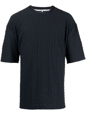 Sunnei t-shirt en jersey à logo embossé - Bleu