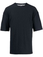Sunnei t-shirt en jersey à logo embossé - Bleu