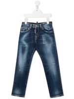 DSQUARED2 KIDS jean slim à effet délavé - Bleu
