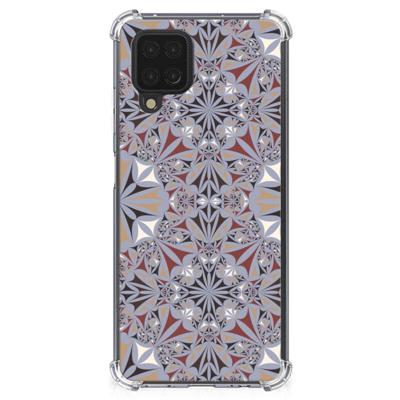 Samsung Galaxy A12 Anti-Shock Hoesje Flower Tiles Samsung Galaxy A12 Anti-Shock Hoesje Flower Tiles