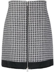 Moncler jupe en tweed à coupe trapèze - Blanc