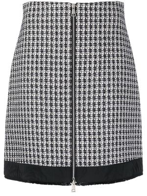 Moncler jupe en tweed à coupe trapèze - Blanc
