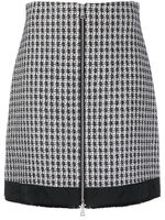 Moncler jupe en tweed à coupe trapèze - Blanc