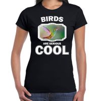 Dieren kolibrie vogel t-shirt zwart dames - birds are cool shirt