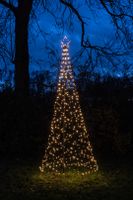 Tree With Star On Pole diameter100X320 cm480 Led Classic Warm - Anna's Collection