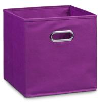 Zeller kastmanden - Set van 3x stuks - paars - vierkant - 32 x 32 cm - opbergmand - vakkenkast opber