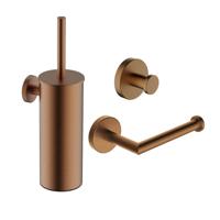 Wiesbaden Toilet Accessoires Set Alonzo Geborsteld Brons Koper