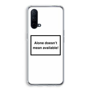 Alone: OnePlus Nord CE 5G Transparant Hoesje