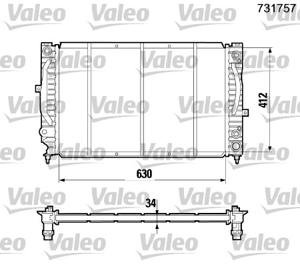 Radiateur VALEO, u.a. für Audi, VW, Skoda