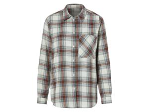 esmara Flanellen dames blouse (oranje/beige, L (44/46))