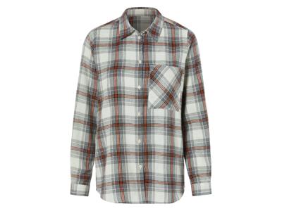 esmara Flanellen dames blouse (oranje/beige, S (36/38))