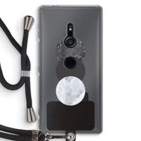 Marmeren cirkels: Sony Xperia XZ2 Transparant Hoesje met koord