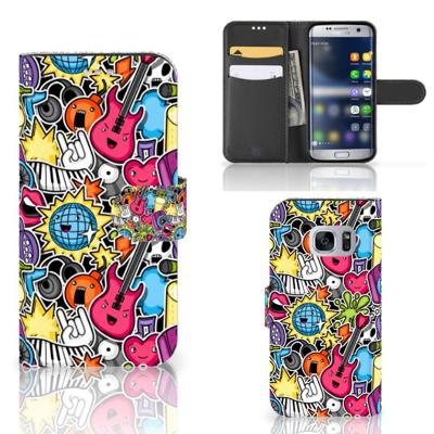 Samsung Galaxy S7 | Wallet Case | met Pasjes | Punk Rock