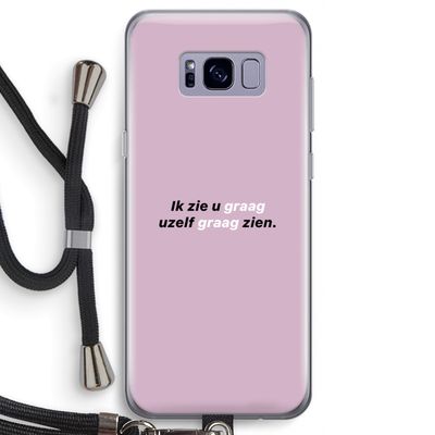 uzelf graag zien: Samsung Galaxy S8 Transparant Hoesje met koord