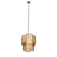 Loucas Brass lustre glazen hanglamp lagen S