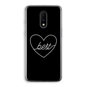 Best heart black: OnePlus 7 Transparant Hoesje