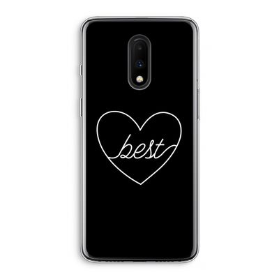 Best heart black: OnePlus 7 Transparant Hoesje