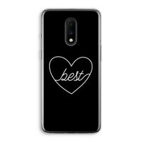Best heart black: OnePlus 7 Transparant Hoesje