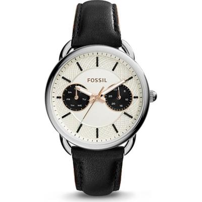 Horlogeband Fossil ES3953 Leder Zwart 16mm
