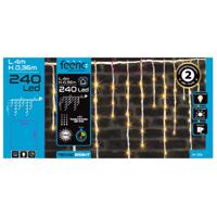 Ijspegelverlichting - 240 led lampjes - warm wit - 400 cm- buiten - 8 functies -batterij - thumbnail