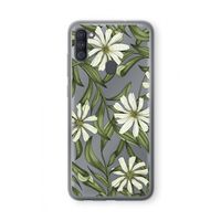 Wit bloemenpatroon: Samsung Galaxy A11 Transparant Hoesje