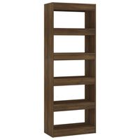 vidaXL Boekenkast/kamerscherm 60x30x166 cm bewerkt hout bruin eiken