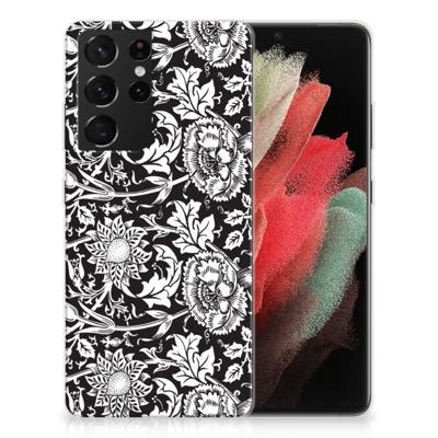 Samsung Galaxy S21 Ultra | TPU Case | Black Flowers