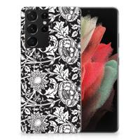 Samsung Galaxy S21 Ultra | TPU Case | Black Flowers