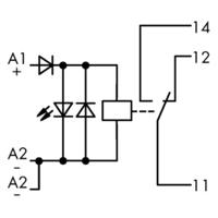 WAGO 789-304 Industrieel relais Nominale spanning: 24 V/DC Schakelstroom (max.): 12 A 1x wisselcontact 1 stuk(s)