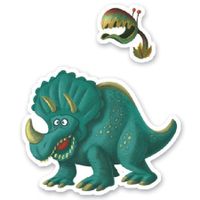 160 stickers Dinosaurussen DJECO groen - thumbnail