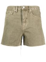 FRAME short en jean à bords francs - Vert