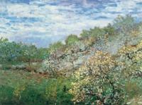 Kunstdruk Claude Monet - Bäume in Blüte 80x60cm