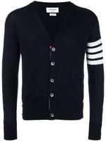 Thom Browne cardigan à manches rayées - Bleu