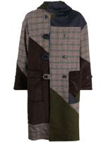 Baracuta manteau croisé à design patchwork - Marron