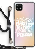 The prettiest: Samsung Galaxy A22 5G Transparant Hoesje met koord