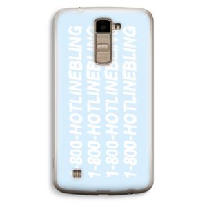 Hotline bling blue: LG K10 (2016) Transparant Hoesje