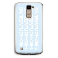 Hotline bling blue: LG K10 (2016) Transparant Hoesje