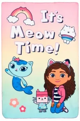 Gabby&apos;s Dollhouse Meow Time fleece deken 100 x 150 cm