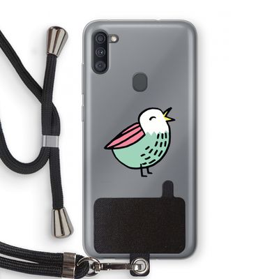 Birdy: Samsung Galaxy A11 Transparant Hoesje met koord