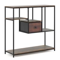 Console Tafel met Opbergruimte Tafel Achter Bank met Lade en Plank met 4 Niveaus