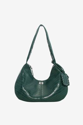 Ganni shopper Bou Hobo Medium A6867 pineneedle