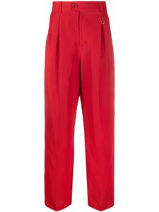 Jacquemus pantalon droit Le Raphia Madeiro - Rouge