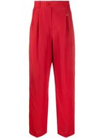 Jacquemus pantalon droit Le Raphia Madeiro - Rouge