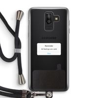 Reminder: Samsung Galaxy J8 (2018) Transparant Hoesje met koord
