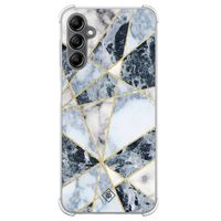 Samsung Galaxy A14 shockproof hoesje - Marmer blauw