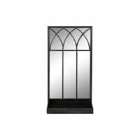 Spiegel met Ondersteuning DKD Home Decor Zwart Metaal Spiegel 40 x 12 x 80 cm