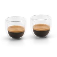 Set van 8x dubbelwandige koffie/espresso glazen 75 ml - transparant - thumbnail