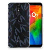 LG Q7 | TPU Case | Leaves Blue